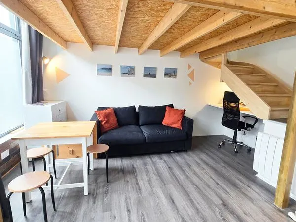 Grand Studio Meublé 36 m2 tout équipé - centre-ville - proche des Halles