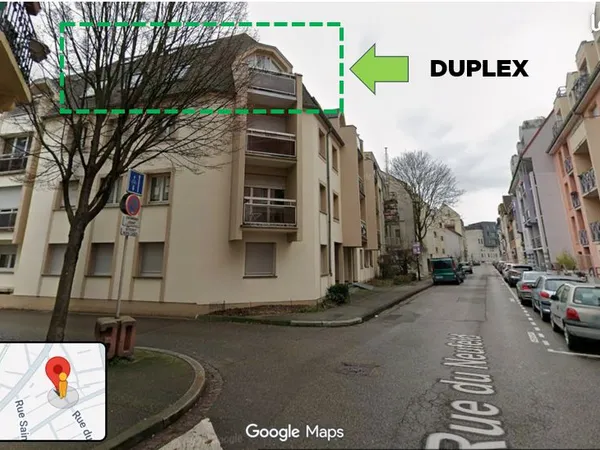 3/4 Pièces Duplex 81m2 Neudorf avec parking, balcon et climatisation