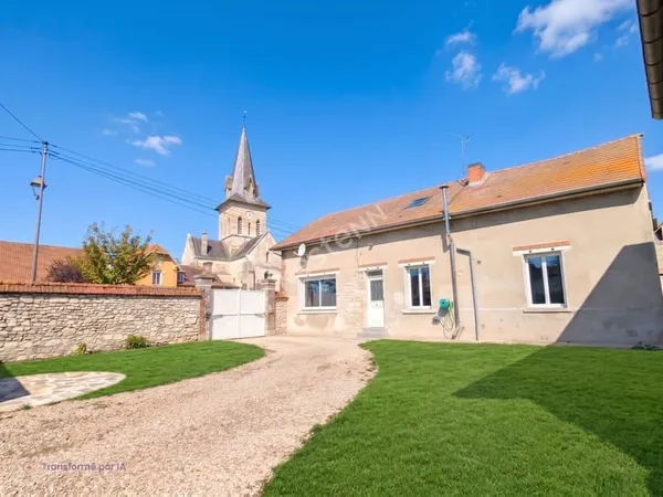 MAISON EN PIERRE DE 170 m² - 5 CHAMBRES, GARAGES ET JARDIN 25MIN REIMS NORD