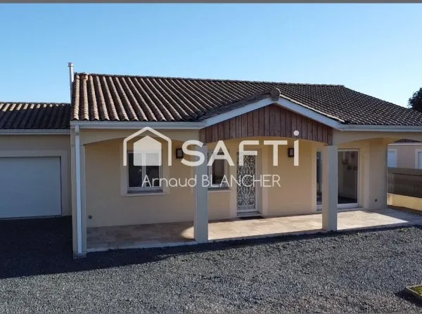 Investissement locatif, pavillon plain-pied actuellement loué, 2 chambres, cellier, garage, jardin c