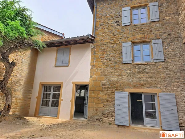 ALIX - Triplex en pierres de 178 m² à aménager-patio cave