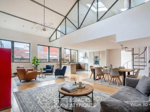 Loft avec terrasse dans une ancienne distillerie