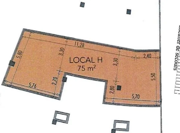 Local commercial 75 m²