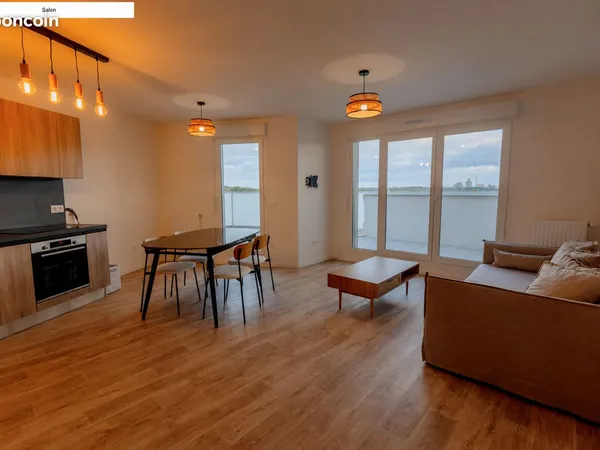 T3 meublé 73,75 m² - Terrasse sud, dernier étage, 2 parkings À Blainville-sur-Orne