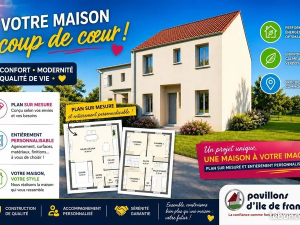 Maison 103 m² avec terrain à LE PLESSIS-BELLEVILLE (60)