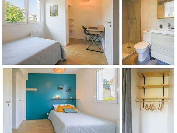 Chambre en colocation avec salle de bain privée