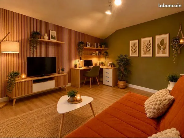 T2 meublé, électricité et eau inclus