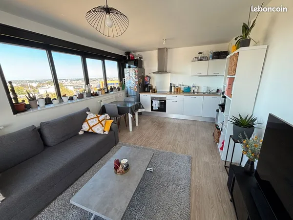 T3 58m2, 2 chambres, parking privatif DPE B à louer