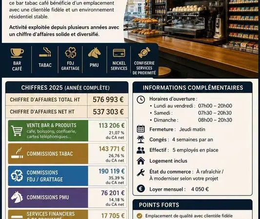 Bar, brasserie, tabac 160 m² Viry-Châtillon