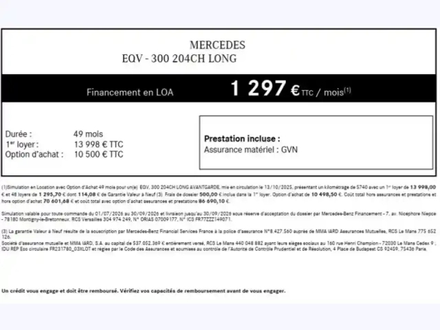 Mercedes Classe V 300 long 204ch 7 places 90kwh — photo 15