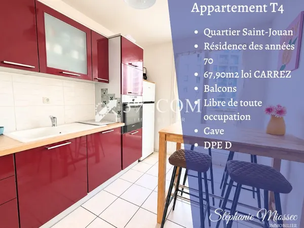 Appartement 4 pièces 68 m²