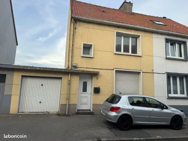 À louer - Maison semi individuelle de type 3 avec garage et grand jardin - Secteur Le Portel