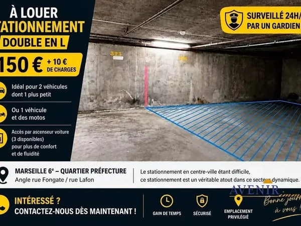 STATIONNEMENT DOUBLE à Marseille 6ème Préfecture
