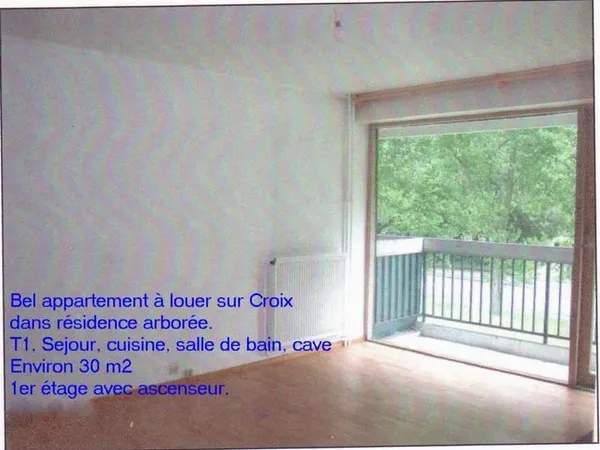 Appartement de 30m2 à louer sur Croix