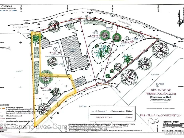 Terrain 510 m² Gajan