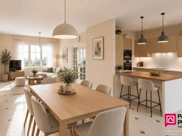 Traditionnelle au calme - 3 chambres - garage - jardin vue dégagée - 98 m²