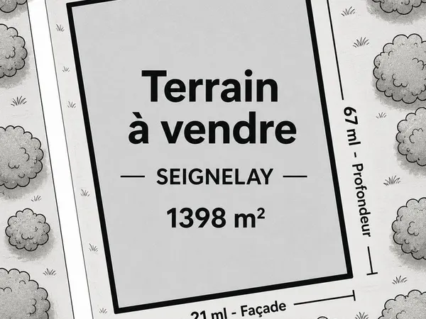 Terrain 1398 m² Seignelay