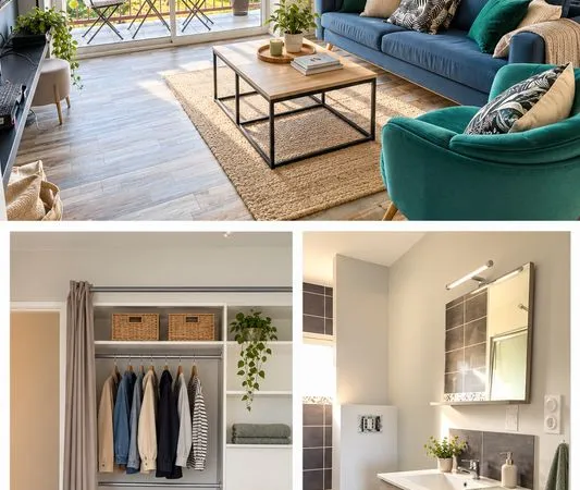 Appartement lumineux meublé et équipé au calme