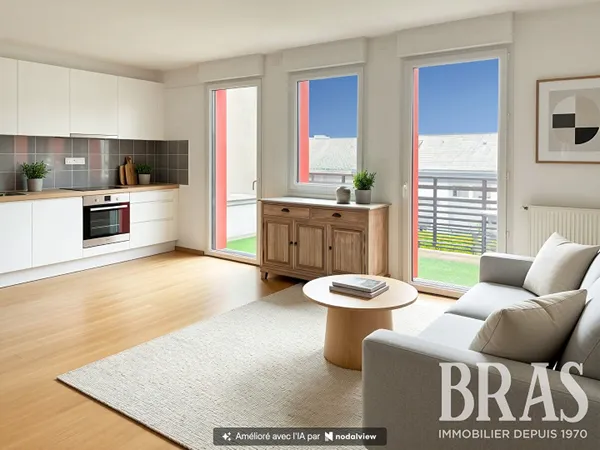 Appartement T3 Nantes - Zola -balcon et parking