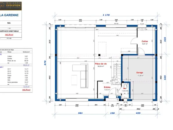 Maison neuve 5 pièces 145 m²