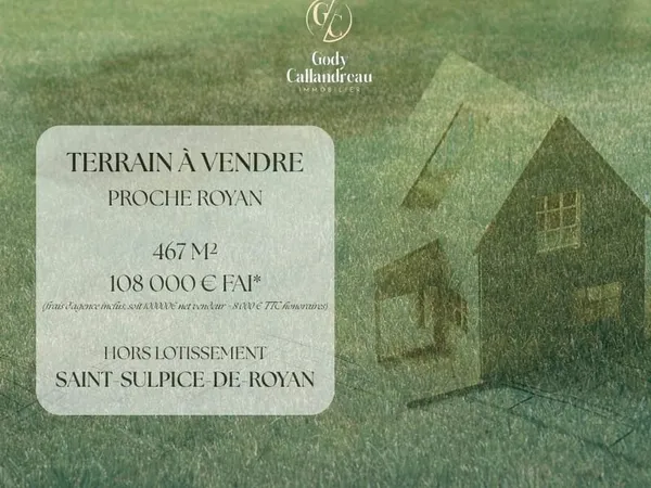 PROCHE ROYAN - Terrain à bâtir de 467 m²