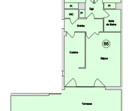 Appartement 3 pièces 66 m²
