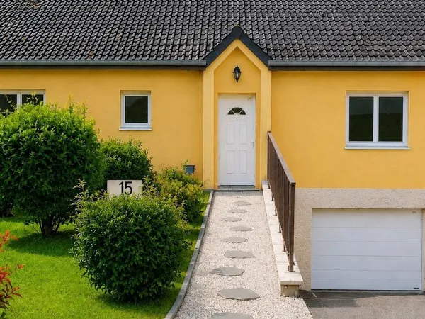 Maison de plain-pied sur sous-sol complet