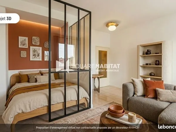 Studio 1 pièce 27 m²