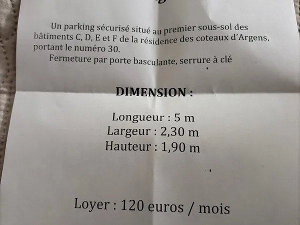 Box / parking souterrain coteaux d'argens