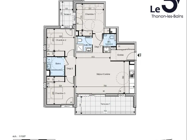 Appartement 4 pièces 85 m²