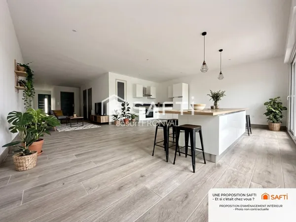 Plain-pied individuel 102 m2 habitable sans travaux