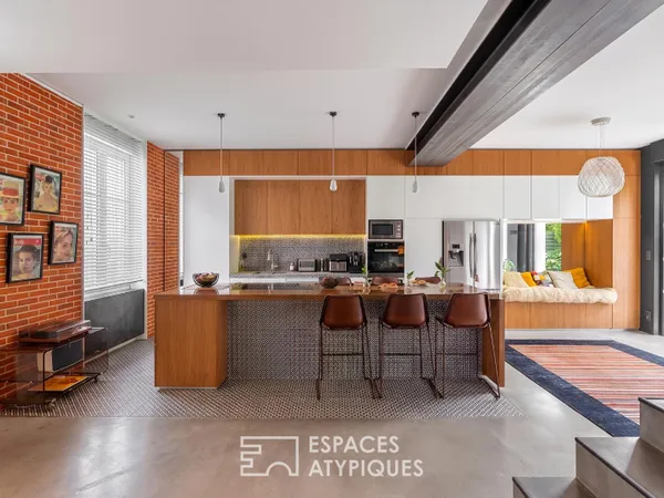 Maison d'architecte avec jardin paysager au coeur de Saint-Pasquier
