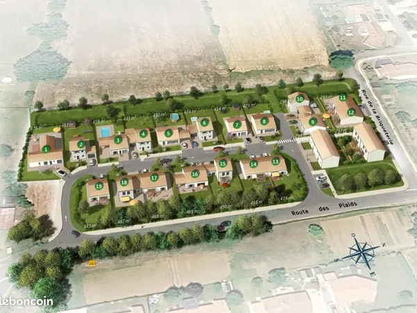 Terrain 414 m² Nouaille Maupertuis