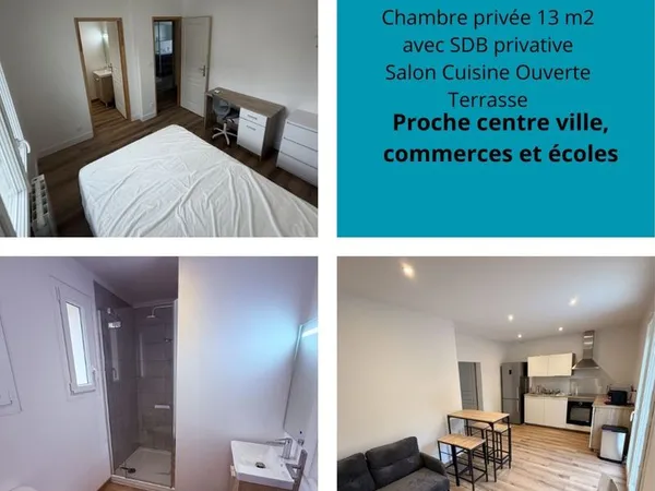 Colocation Laval - chambre 13 m² avec salle d'eau privée - 395 CC