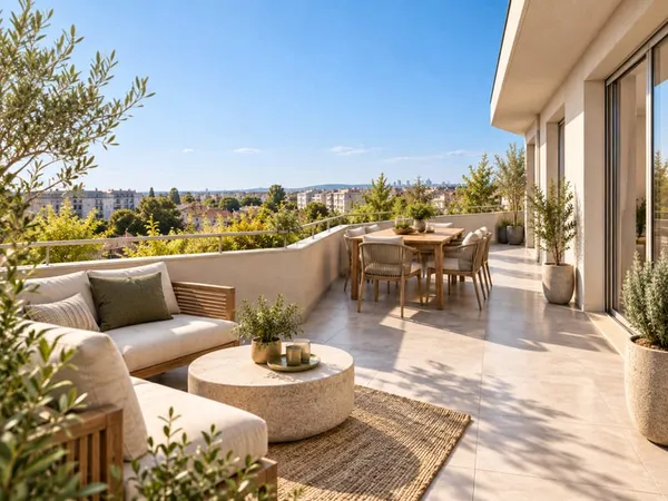 BRON  SUPERBE T3 EN ATTIQUE DE 71 M² AVEC 32 M² DE TERRASSES