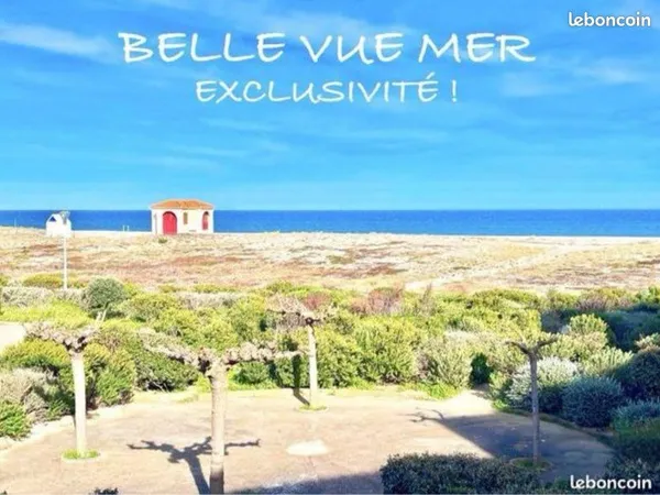 Particulier vend appartement T2 très lumineux avec vue sur mer à Leucate plage , l'appartement de 31