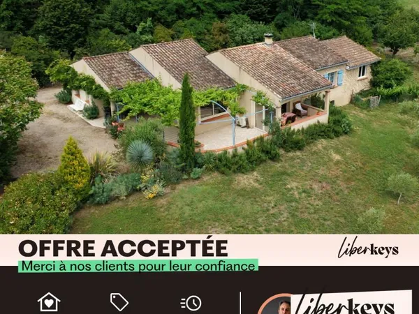 Villa de plain pied T6 - Vue panoramique - Terrain paysager et verger