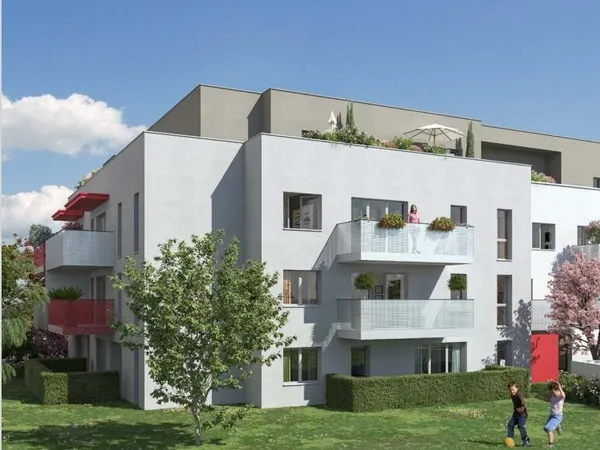 Appartement neuf T3 de 61,12m2, surface totale de 69,34m2