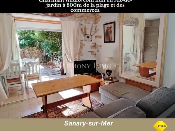 En exclusivité- Charmant studio- coin nuit en rez-de-jardin