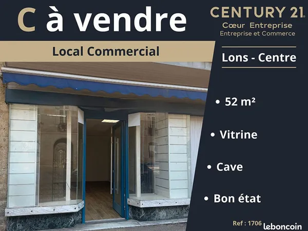 Local commercial 52 m² LONS LE SAUNIER