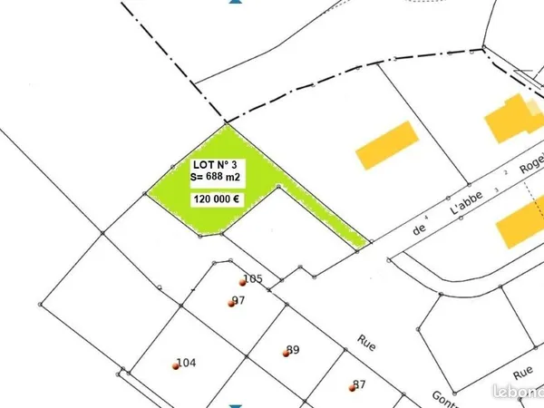 🏡 Terrain constructible viabilisé de 688 m² - Fontaine-Henry