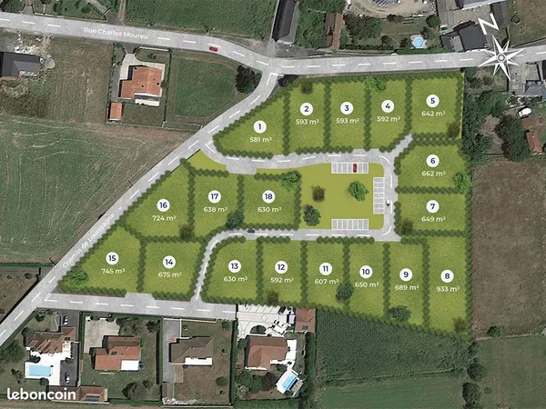 Terrain 593 m² Pardies