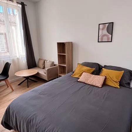Studio meublé rénové - Agen, quartier du Gravier - 450 HC