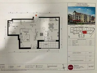 Appartement 2 pièces 45 m²