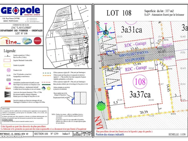 Terrain 337 M2 ELNE