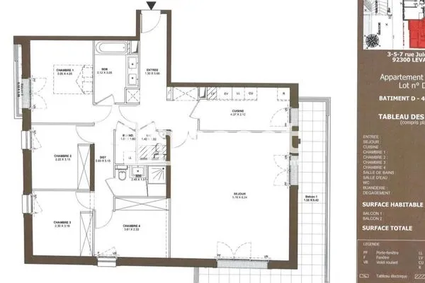 Appartement 5 pièces 115 m²