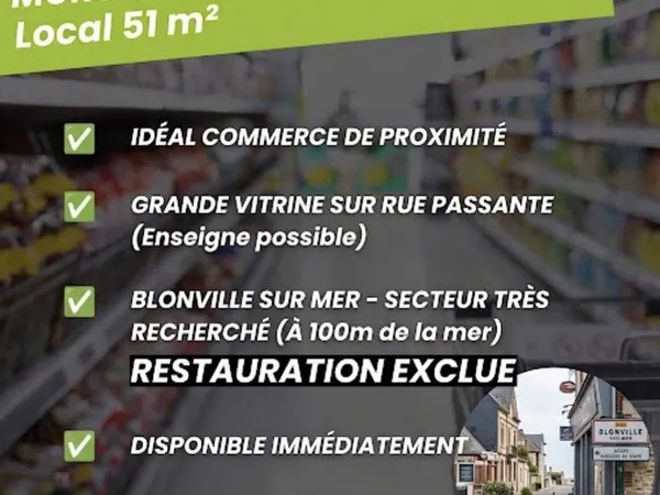 Murs commerciaux 51 m² BLONVILLE SUR MER