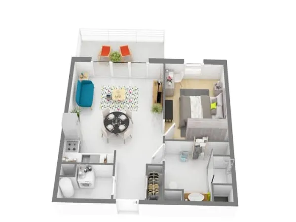 Appartement 2 pièces 46 m²