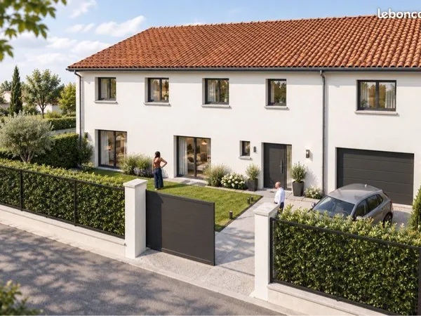 Terrain à bâtir avec permis de construire accordé - Maison 154 m² - Bourgogne-Fresne