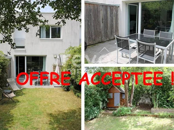 NANTES La Beaujoire / Maison 3 CHBRES + Jardin + place de parking